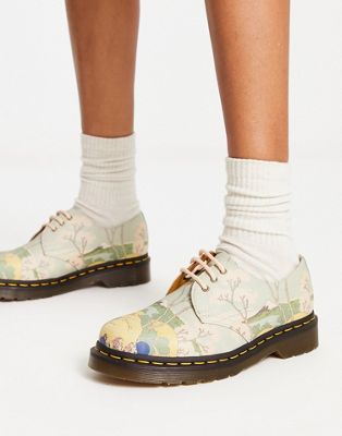 Dr Martens 1461 classic shoes in fuji the met print