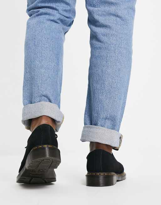 Dr Martens – 1461 – Czarne zamszowe buty z 3 rzędami oczek, 2 z 4