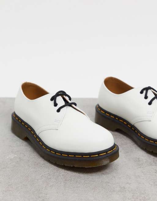 1461 Leather Saddle Shoes in White