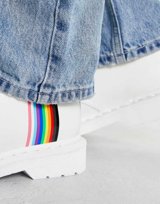 Dr Martens 1461 for Pride 3 Eye Shoes White Smooth Dr Martens 1461 for Pride 3 Eye Shoes White Smooth | ASOS main image 3