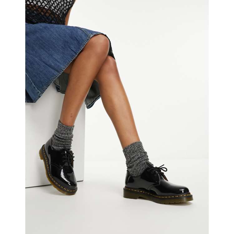 Dr Martens 1461 Lalkeren schoenen met 3 veteroogjes in zwart ASOS