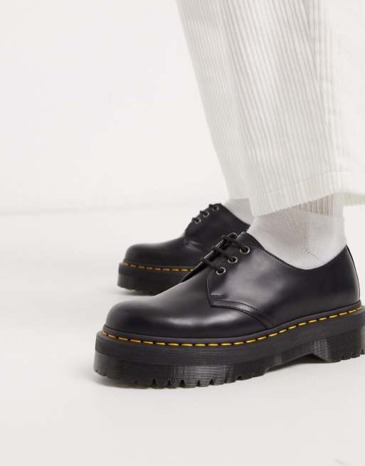 Dr Martens 1461 quad 3 eye shoes in black | ASOS