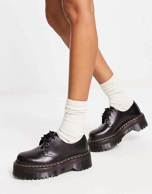 Dr Martens 1461 Quad Chaussures semelle chunky Noir