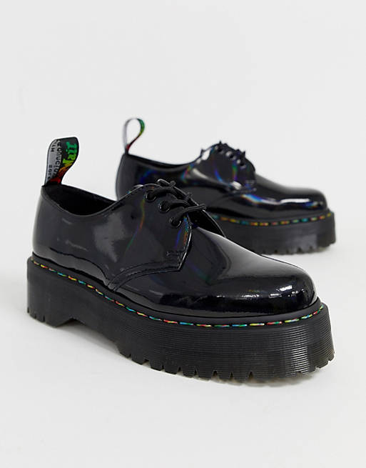 karakter hoofdstuk kleinhandel Dr Martens 1461 Quad shoes in black rainbow | ASOS