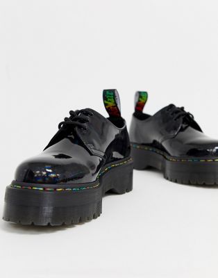 1461 rainbow patent quad shoes