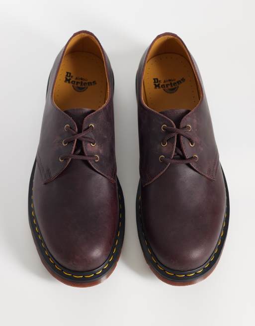 Dr Martens - 1461 - Schoenen met 3 veteroogjes in kersenrood, 2 van 4