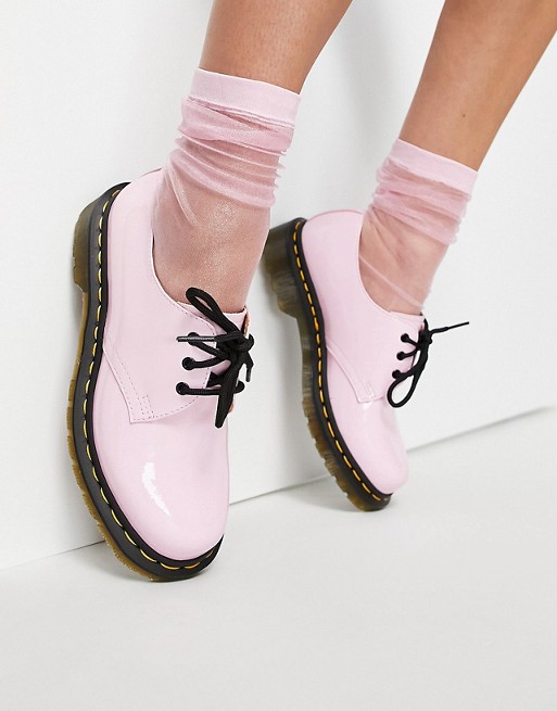 Dr Martens 1461 shoes in pink patent