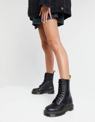 DR. MARTENS' 1490 10 EYE BEX BOOTS IN BLACK,26202001