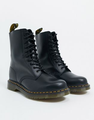 Dr Martens 1490 10-eye boots in black - ASOS Price Checker
