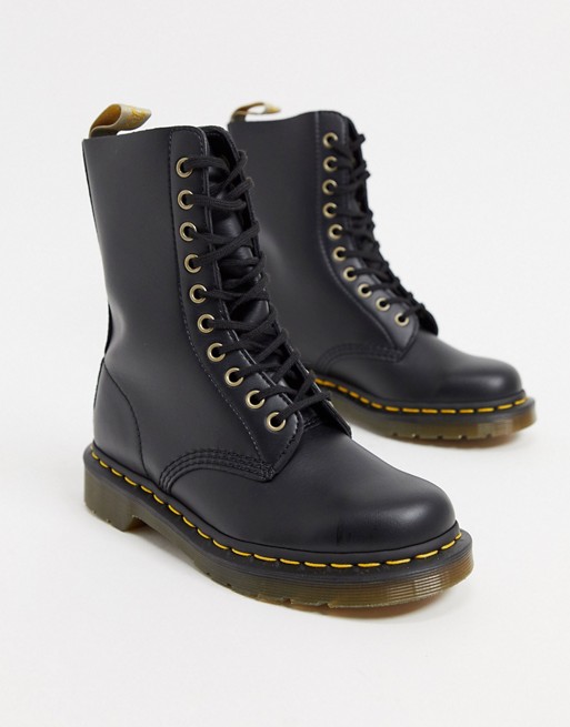 Dr Martens 1490 Vegan 10 eye boots in black