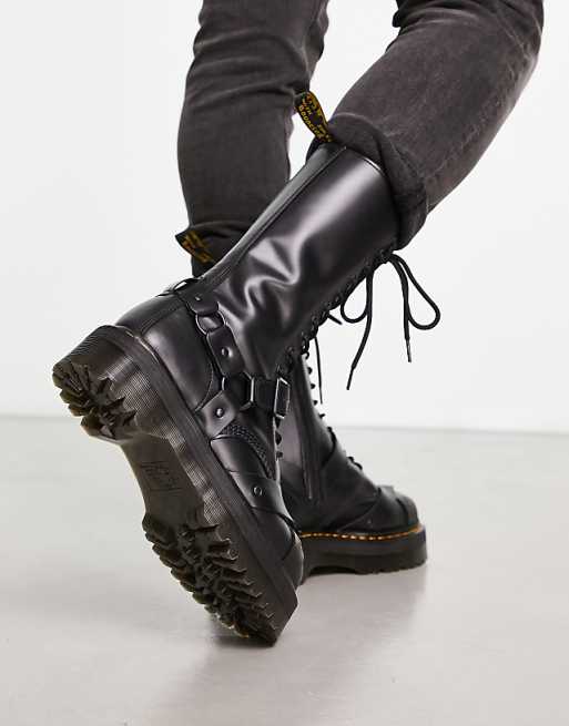 Dr Martens 1914 quad harness leather boots in black | ASOS Dr Martens 1914 quad harness leather boots in black | ASOS