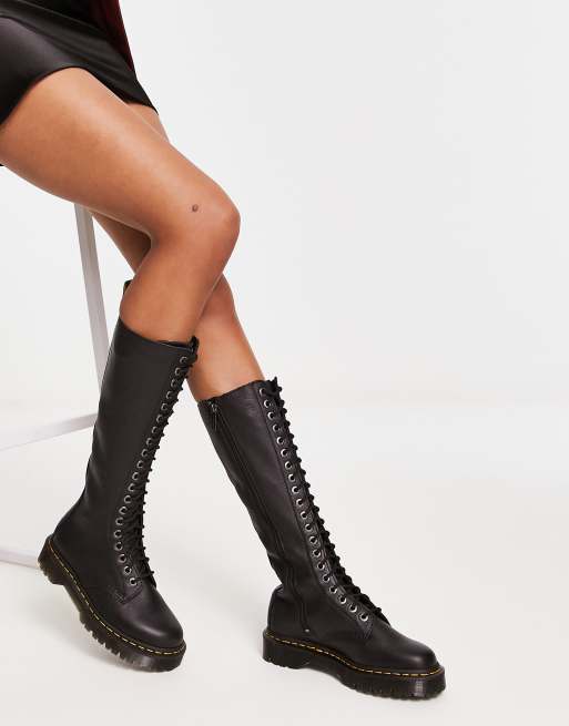 Dr Martens 1B60 Bex high leg lace up boot in black ASOS