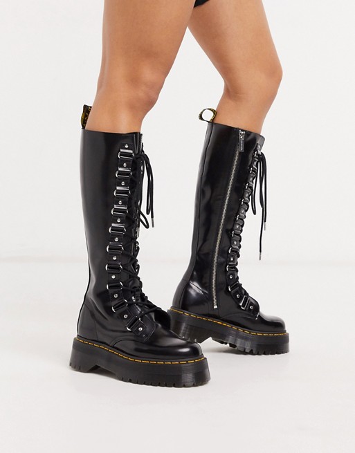 Dr Martens 1B60 Britain XL chunky knee boots in black