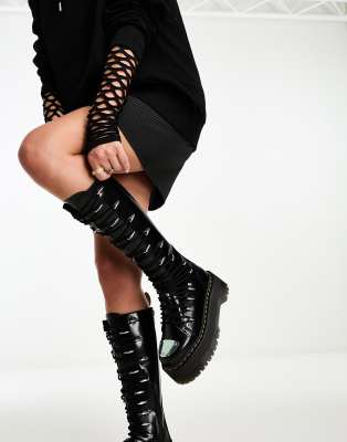 Dr Martens 1b60 ltt max 20 eye boots in black buttero leather | ASOS