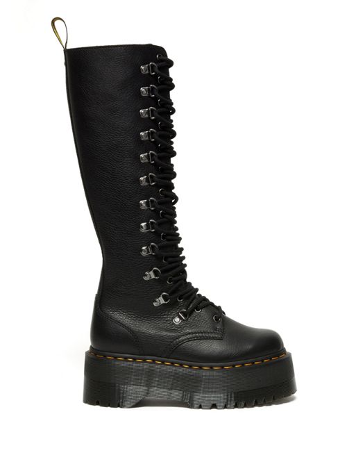 Dr Martens 1B60 Max Hardware flatform high leg lace up boot in black | ASOS