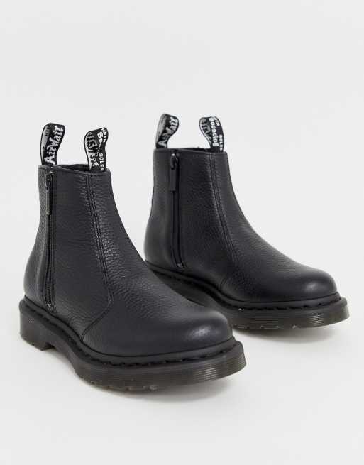 Dr Martens 2976 – schwarzem | Leder Ankle-Boots ASOS mit – aus Reißverschluss