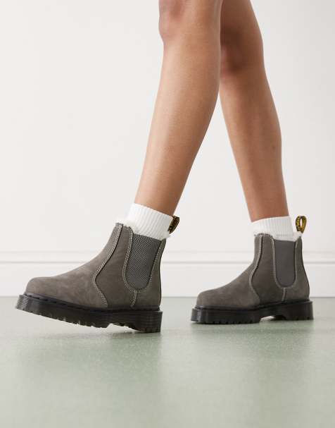 Dr Martens 2976 Bex chelsea boots with shearling lining in grey - view 1