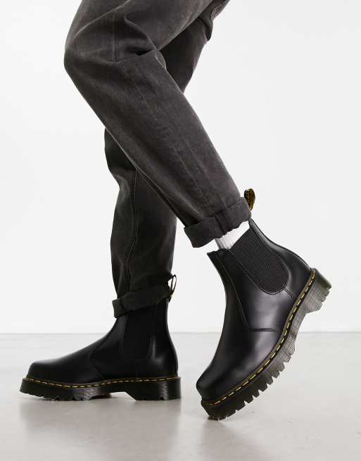 Dr Martens 2976 Bex squared chelsea boots in black polished smooth