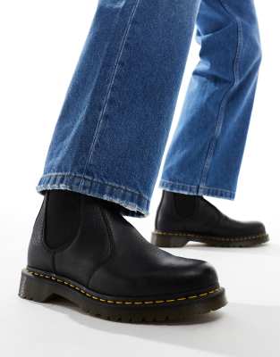 Bottines Chelsea Enfant Dr. Martens Leonore - Noires - Doublure Fausse Fourrure - Taille 1 (UK 13) - Fille - Occasion
