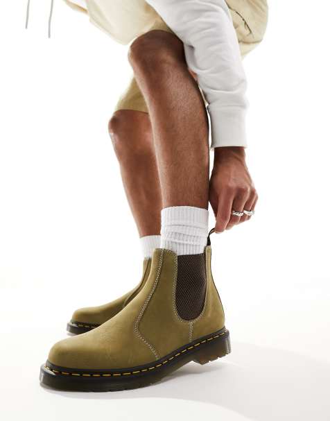 Dr Martens 2976 chelsea boots in khaki nubuck