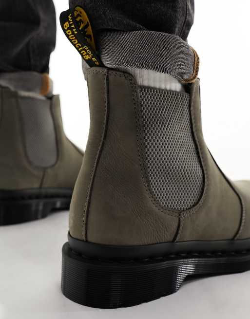 Dr Martens 2976 chelsea boots in nickel gray nubuck leather