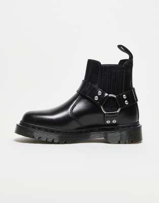 Dr. Martens - 2976 - Chelsea-Stiefel in Schwarz mit Harnisch-Detail