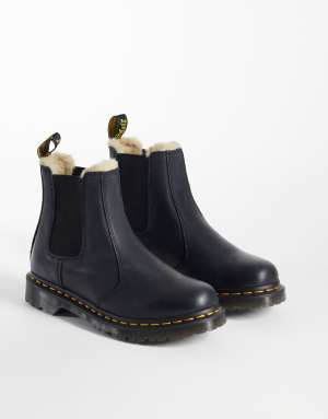 Dr Martens 2976 fur lined Leonore Chelsea boots in black