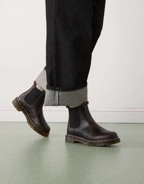 Dr Martens 2976 Leonore Chelsea boots in dark taupe - view 1