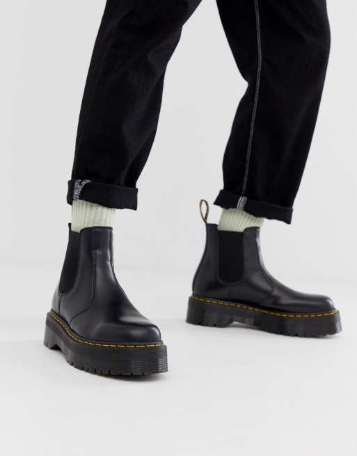 Dr Martens - 2976 Quad - Chelsea boots met plateauzolen in zwart