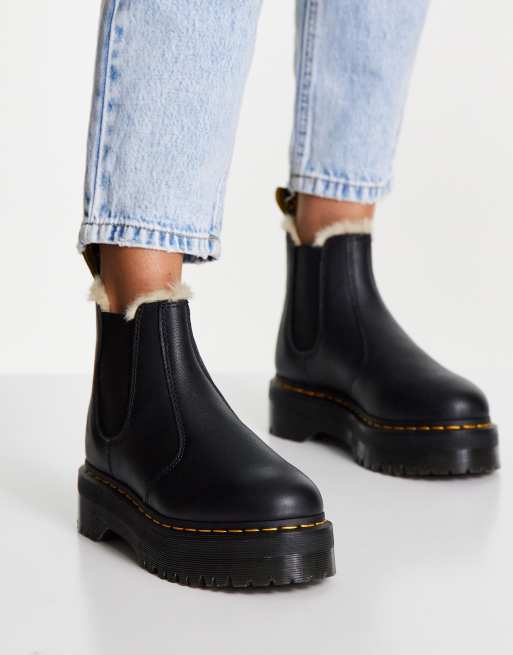 Doc marten boots store fur lined