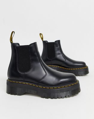 black dm chelsea boots