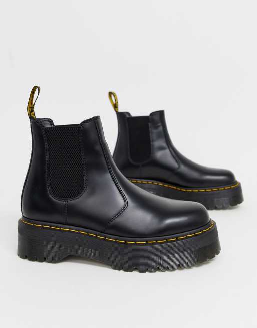 Dr Martens 2976 Quad Platform Chelsea Boots In Black Asos