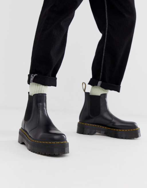 Dr Martens 2976 Quad Platform Chelsea Boots In Black Asos