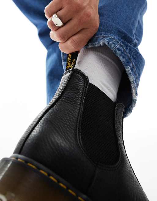 Dr. Martens – 2976 – Svarta chelseaboots med fuskpälsfoder, 3 av 4