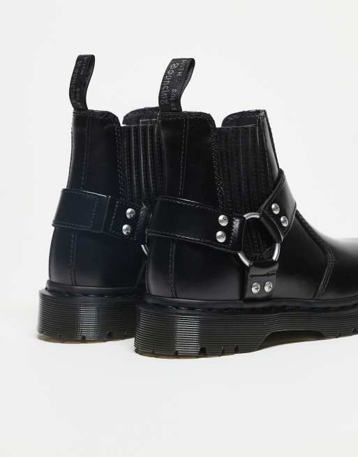 Dr Martens – 2976 – Svarta chelseaboots med spännen, 3 av 4