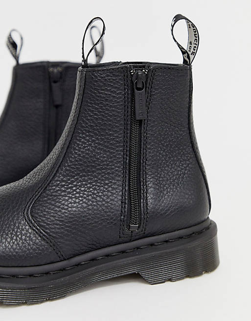 widower Diversity Insulate Dr Martens 2976 zip leather ankle boots in black | ASOS