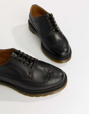 dr martens 3989 black stacked brogues
