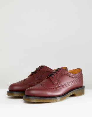 dr martens cherry red brogues