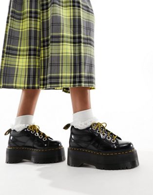 Dr Martens 5 eye quad max shoes in black - ASOS Price Checker