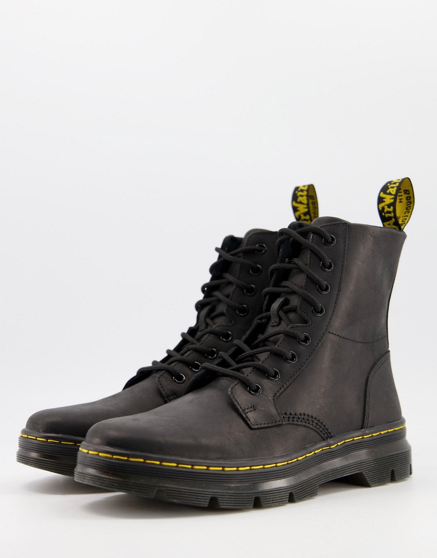 Dr Martens 8 eye coombs leather boots black