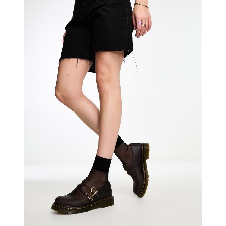 Doc martens best sale cuir marron