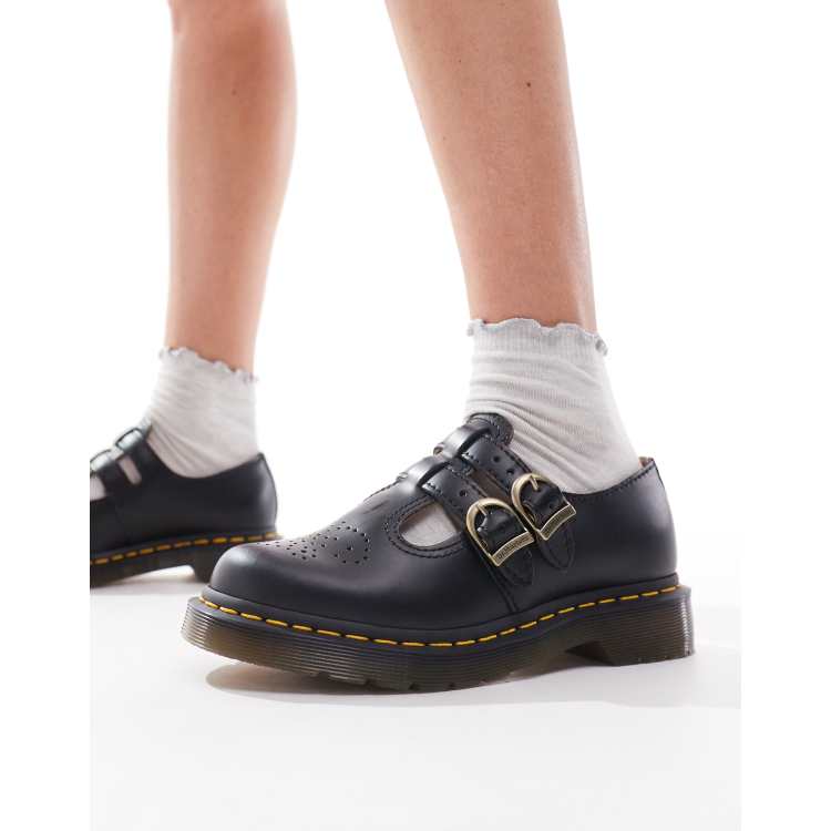 Dr Martens 8065 bex Mary Jane shoes in black smooth leather