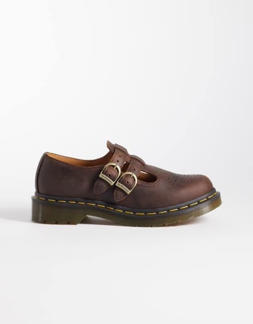 Dr Martens – 8065 – Mörkbruna Mary Jane-skor i läder, 3 av 4