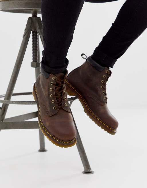 Dr martens 939 on sale 6-eye boots in brown