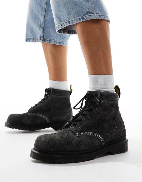 Dr Martens – 939 – Lederstiefel in Dunkelgrau mit sechs Ösen - view 1