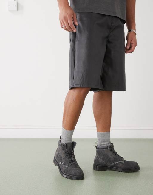 Dr. Martens - 939 - Leren laarzen met 6 veteroogjes in donkergrijs, 2 van 4
