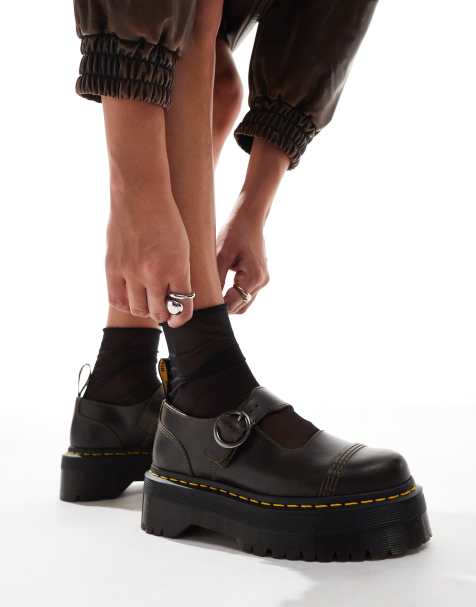 Dr Martens - Addina - Babies en cuir - Marron - view 1