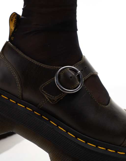 Dr. Martens – Addina – Brązowe skórzane buty Mary Jane, 2 z 4