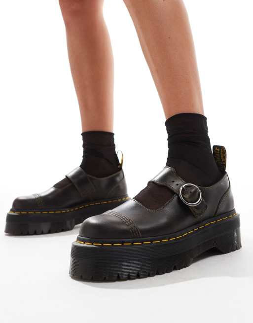 Dr Martens Addina mary janes shoes in brown leather ASOS