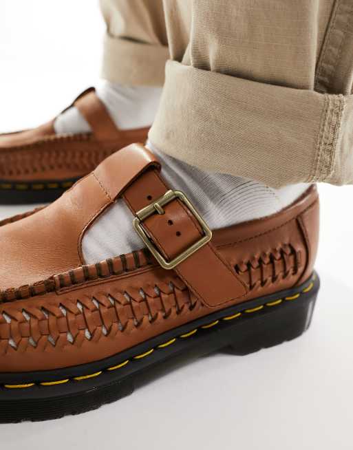 Dr. Martens - Adrian - Flettede loafers med T-design i gyldenbrun, 2 af 4